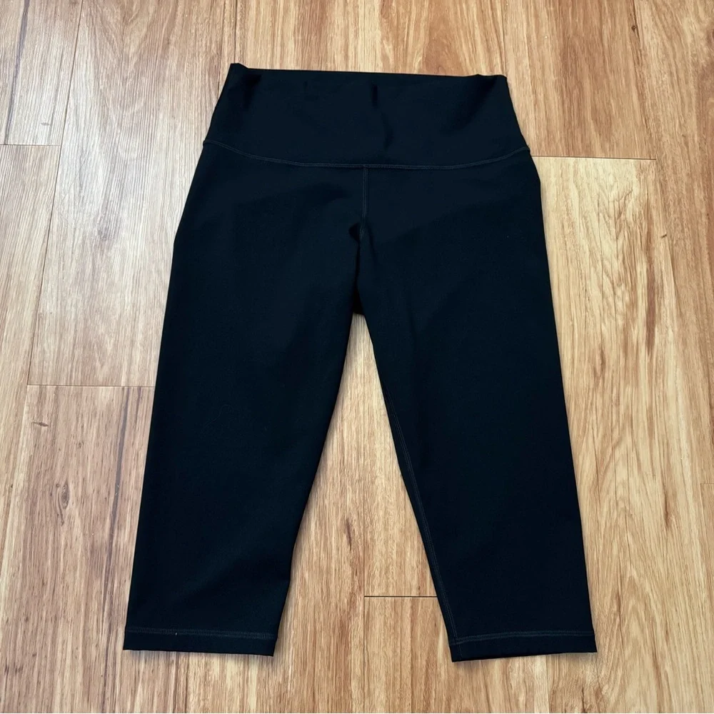 Everlane Womens Perform Cropped Leggings High Rise Capri High Waist L Black - Picture 4 of 6